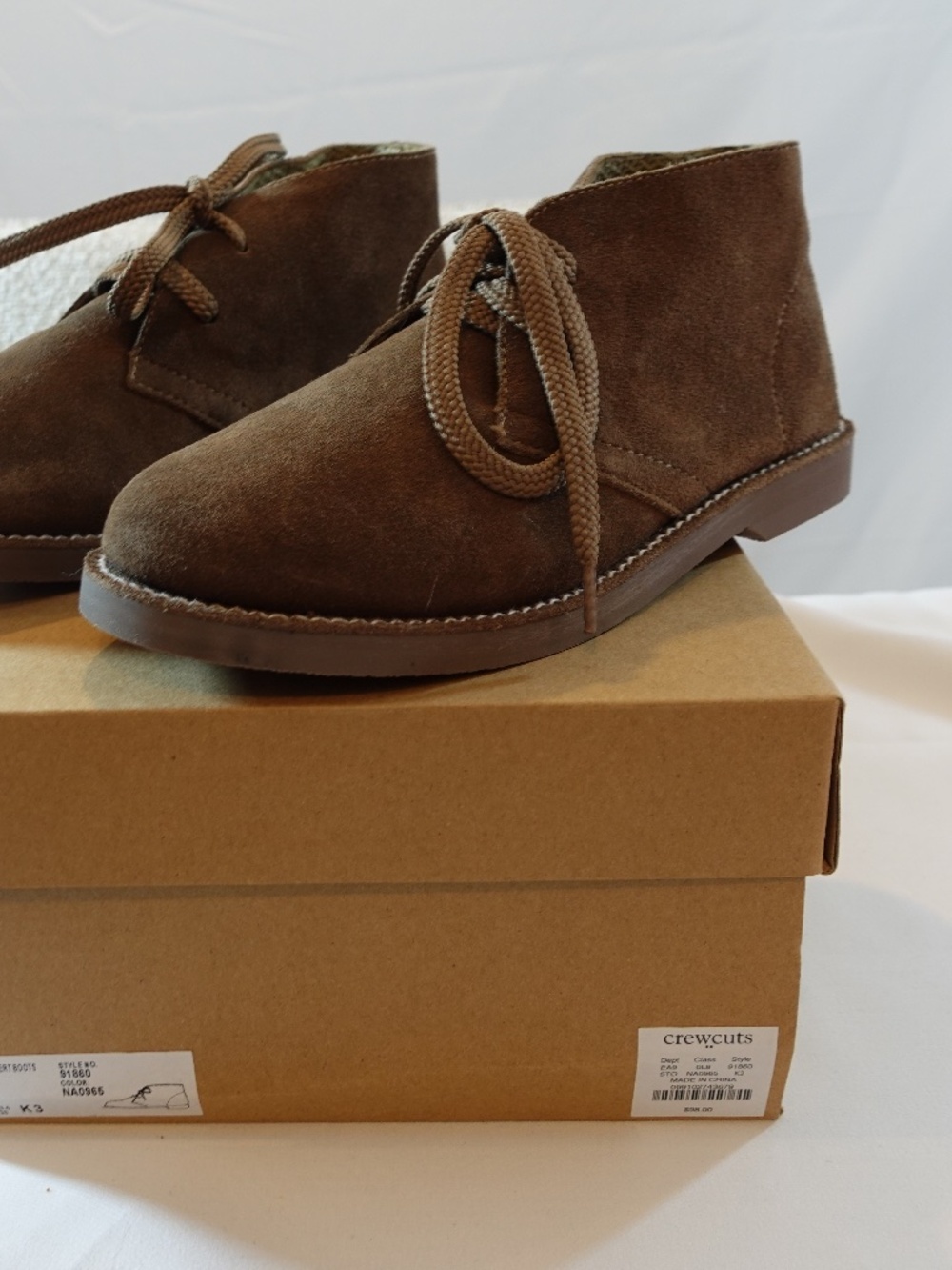 J CREW CREWCUT BOYS CALVERT SUADE BOOTS